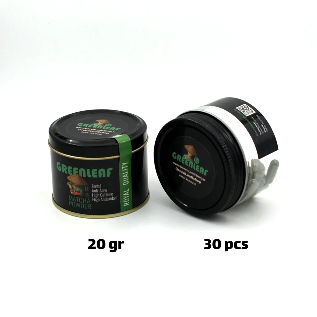 پک پاکسازی پوست 21 روزه شامل 20 گرم ماچا رویال و 30 عدد کپسول اسپیرولینا سبز مناسب همه افراد با همه پوست ها